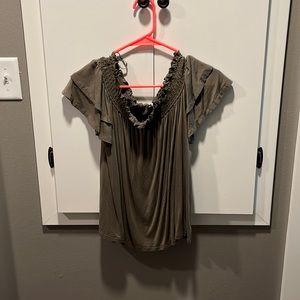 Army green off the shoulder top from American eagle size L